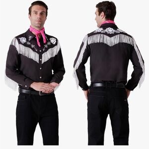 Barbie Western Ken Black Shirt with Pink Bandana